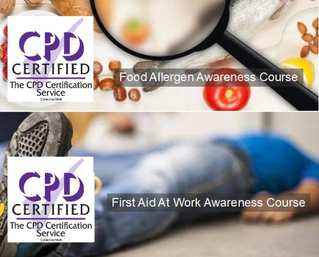 Food Allergen Awareness - First Aid At Work Awareness course bundle