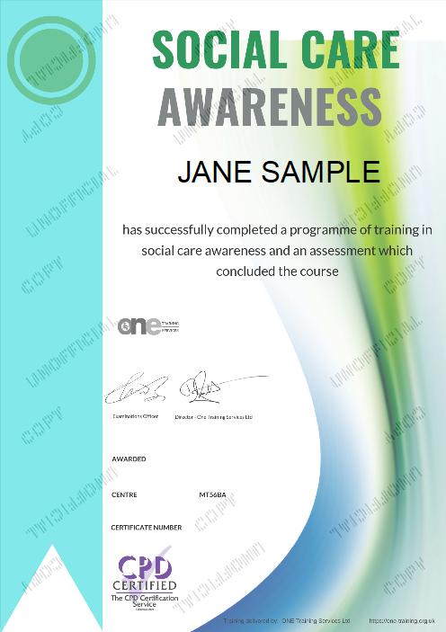 Social Care Awareness Certificate